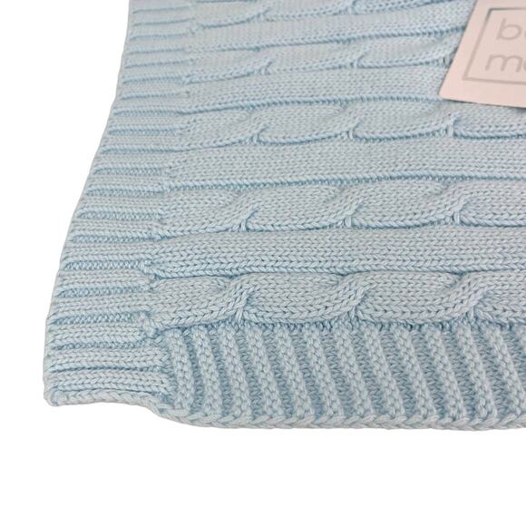 Baby Mode Cable Knit Lovey Blanket Blue Elephant 15.5" x 15" New - Picture 10 of 14